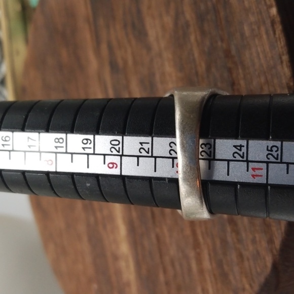 Victorian oval emerald green vanity ring size 10 R367 - Picture 4 of 5